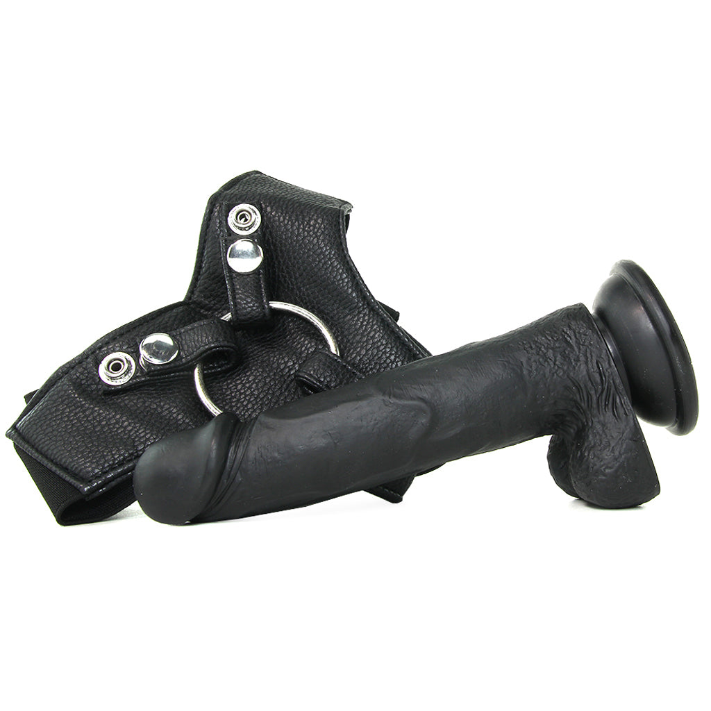 Realistic 8 Inch Strap-On in Black Dildo Sex Toys > Strap-On and Harnesses - Tophatter Daily Deals