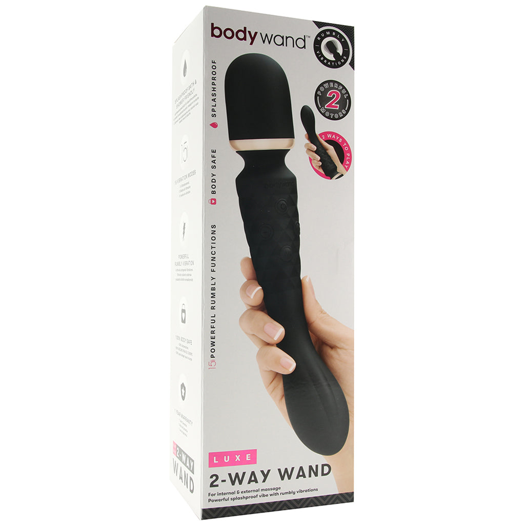BodyWand Luxe 2-Way Wand in Black Vibrators > Wands - Tophatter Daily Deals