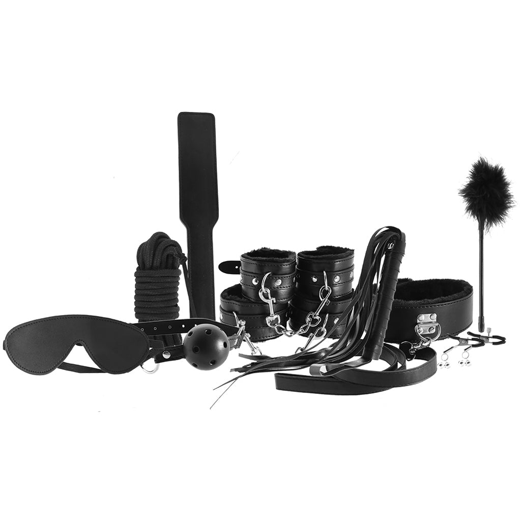 Master Series Hook Up 10 Piece Plush Bondage Set - Tophatter's Adult Products Bondage and Fetish > Starter BDSM Kits - Tophatter Daily Deals