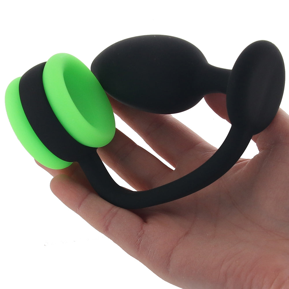 Ouch! Glow In The Dark Butt Plug with Cock Ring Anal Sex Toys > Butt Plugs - Tophatter Daily Deals