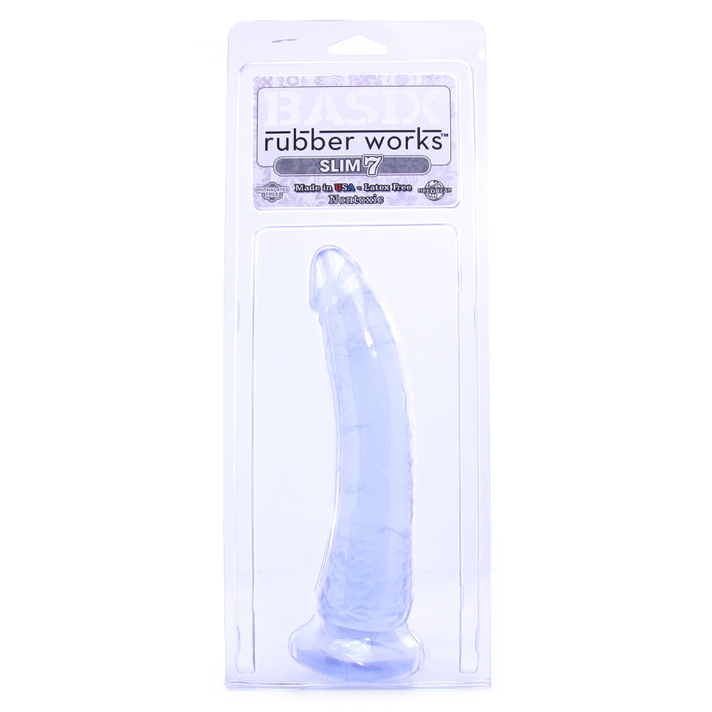 Basix Slim 7 Inch Dildo in Clear Dildo Sex Toys > Realistic Dildos - Tophatter Daily Deals