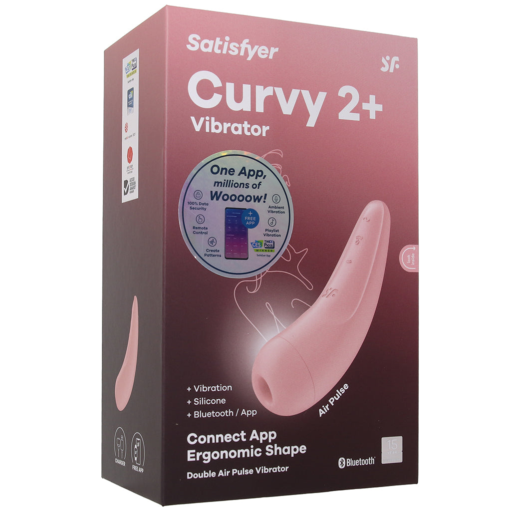 Satisfyer Curvy 2+ Air Pulse Stimulator in Pink Vibrators > Clitoral Stimulators - Tophatter Daily Deals