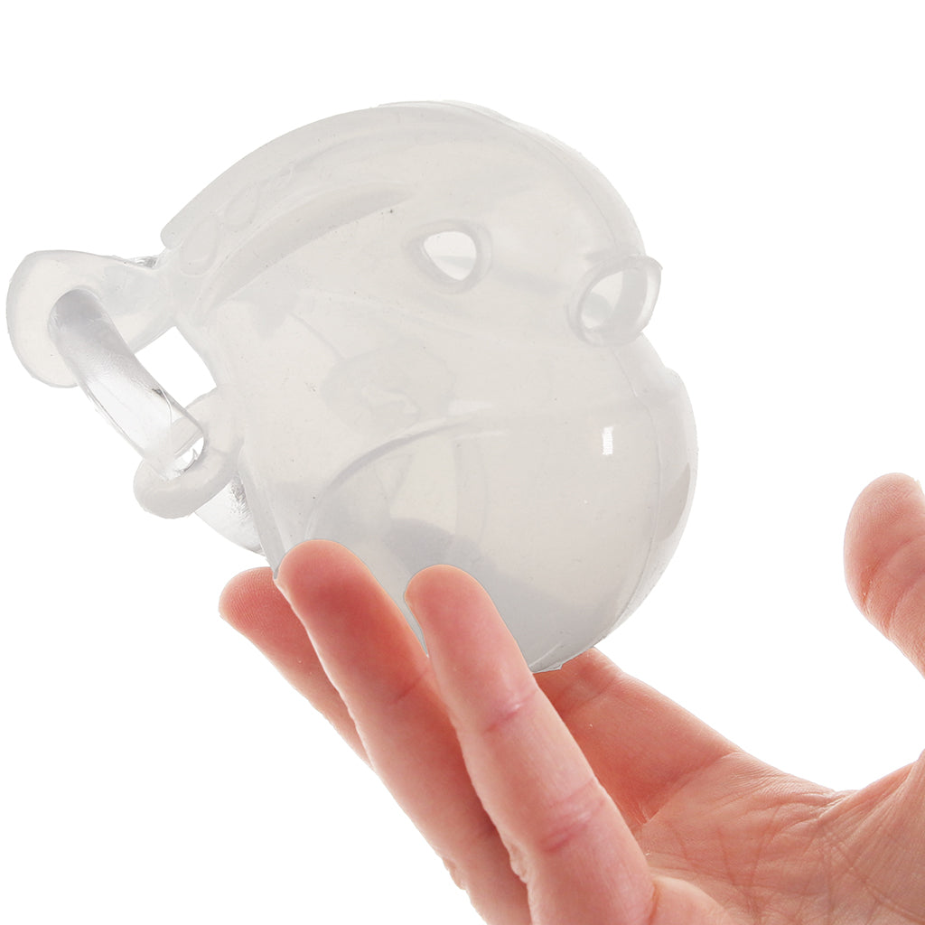 Blueline Full Restraint Silicone Chastity Device in Frosted Bondage and Fetish > Cock and Ball Devices - Tophatter Daily Deals