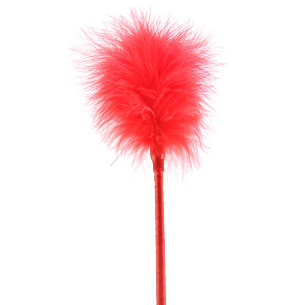 Ouch! Feather Crop in Red - Tophatter's Adult Products Bondage and Fetish > Tools & Accessories - Tophatter Daily Deals