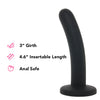 PinkCherry Premium 6 Inch Black Silicone Slim Anal Dildo Dildo Sex Toys > Anal Dildos - Tophatter Daily Deals