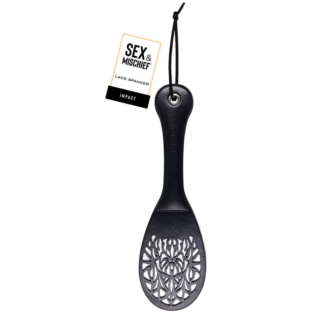 Sex & Mischief Lace Impression Spanker Paddle - Tophatter's Adult Sex Toys Online Bondage and Fetish > Whips and Crops - Tophatter Daily Deals