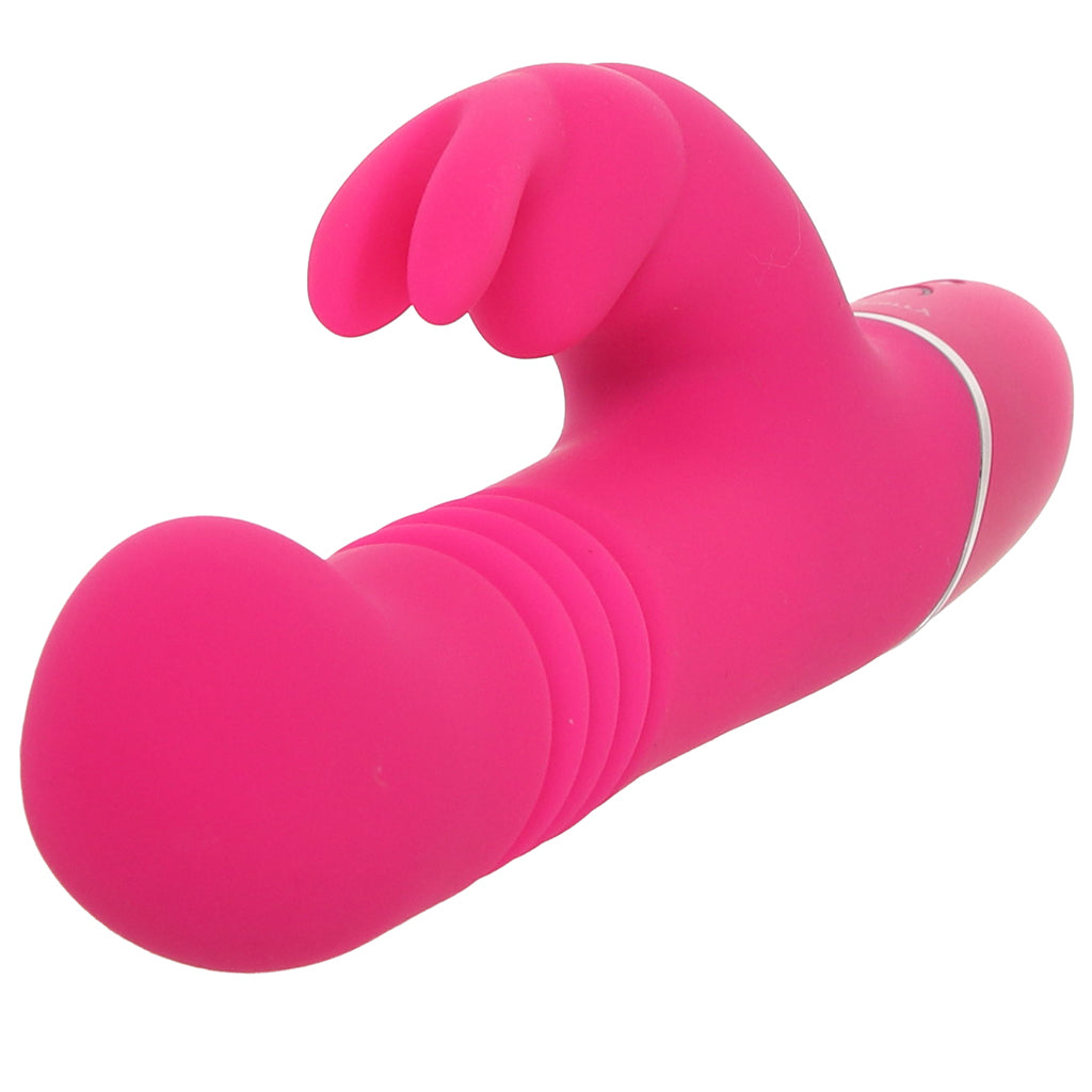 PinkCherry Thrusting Rabbit Vibe in Pink - Tophatter's Adult Sex Toys Online Vibrators > Rabbit Vibrators - Tophatter Daily Deals