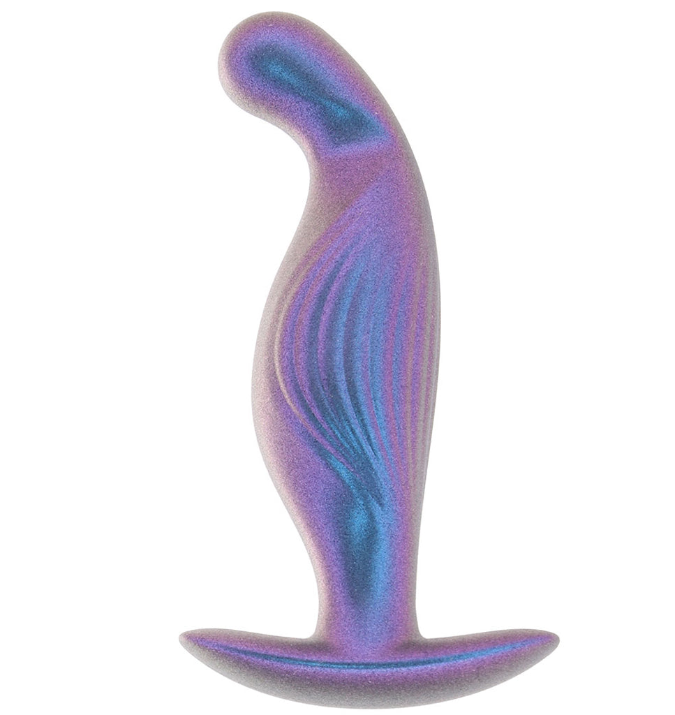 Ouch! Smooth Silicone P-Spot Butt Plug in Metallic Blue Anal Sex Toys > Butt Plugs - Tophatter Daily Deals