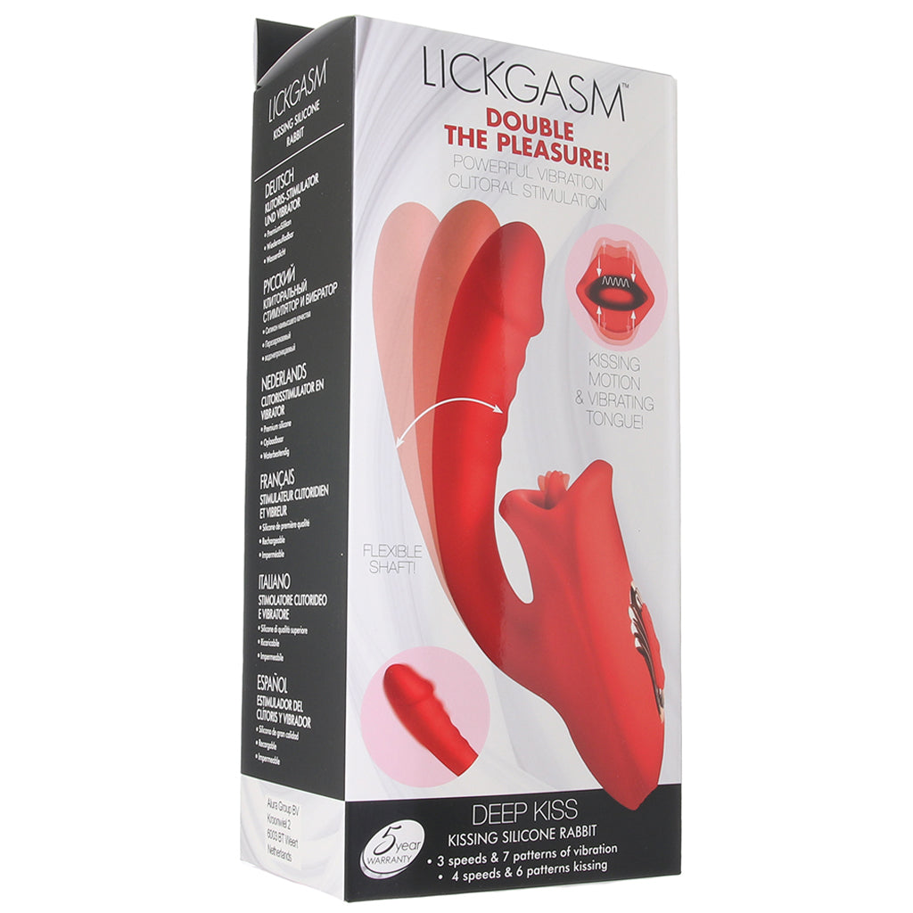 Lickgasm Deep Kiss Licking Rabbit Vibe Vibrators > Rabbit Vibrators - Tophatter Daily Deals