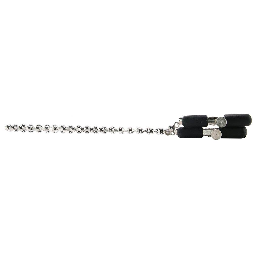 Beaded Nipple Clamps in Silver - Tophatter's Adult Products Bondage and Fetish > Nipple Stimulators & Clamps - Tophatter Daily Deals