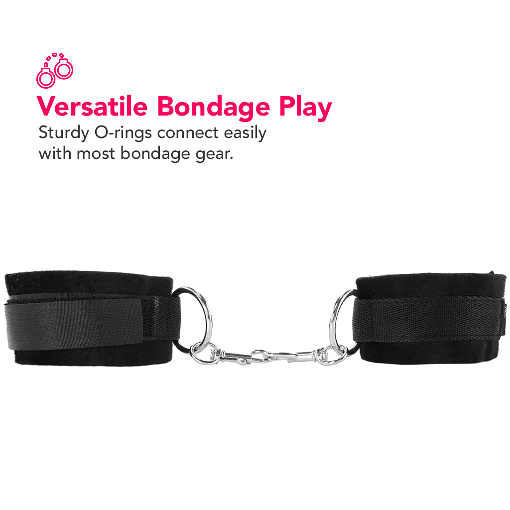 Black & White Velcro Wrist or Ankle Cuffs Bondage and Fetish > Wrist and Ankle Cuffs - Tophatter Daily Deals