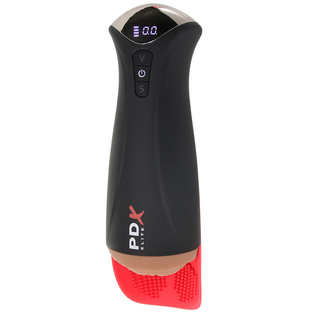 PDX Elite Fap-O-Matic Pro XL Suction Stroker in Brown - Tophatter's Adult Sex Toys Online Male Masturbators > Auto Strokers - Tophatter Daily Deals