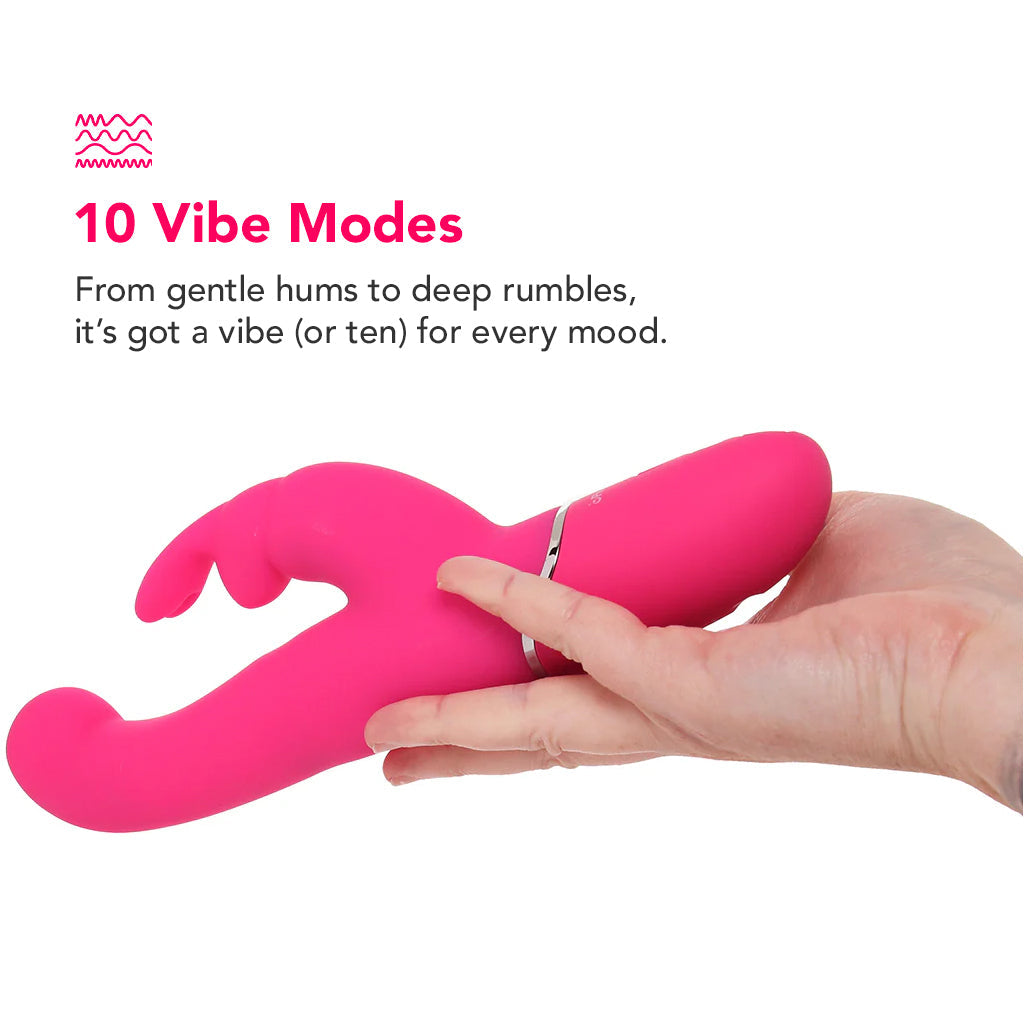 PinkCherry Warming G-Spot Rabbit Vibe in Pink Vibrators > Rabbit Vibrators - Tophatter Daily Deals