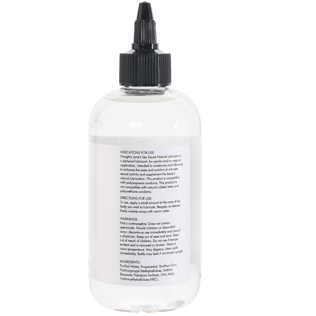 Naughty Jane's Sex Sauce Natural Lubricant in 8oz/236ml Lubes and Lotions > Water Based Sex Lubes - Tophatter Daily Deals