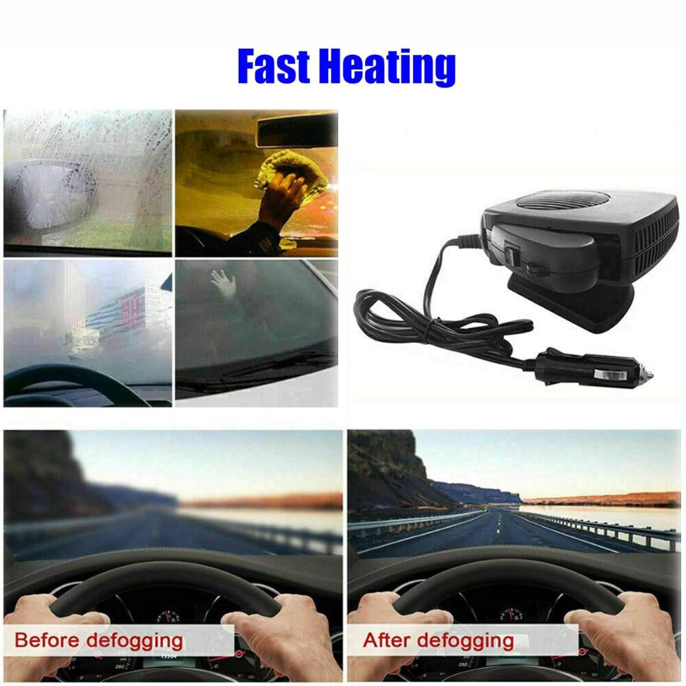 Car Heater 12V Ceramic Fan Heater Portable Winter Warmth - Tophatter Daily Deals