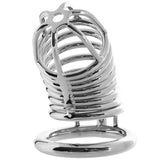 Blue Line Deluxe Steel Chastity Cage in Silver Bondage and Fetish > Cock and Ball Devices - Tophatter Daily Deals