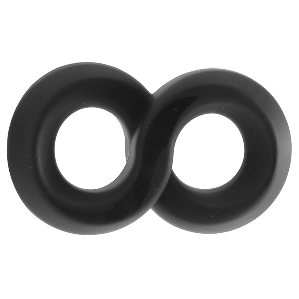 Ultra-Soft Crazy 8 Cock Ring in Black - Tophatter's Adult Products Cock Rings - Tophatter Daily Deals