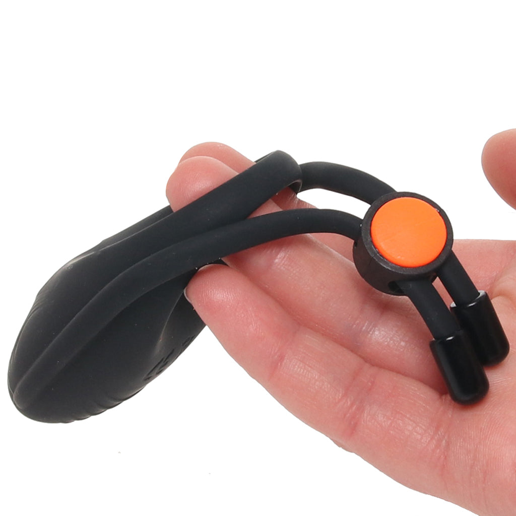 CockPower Vibrating Ring with Adjustable Cock Tie - Tophatter's Adult Sex Toys Online Cock Rings - Tophatter Daily Deals