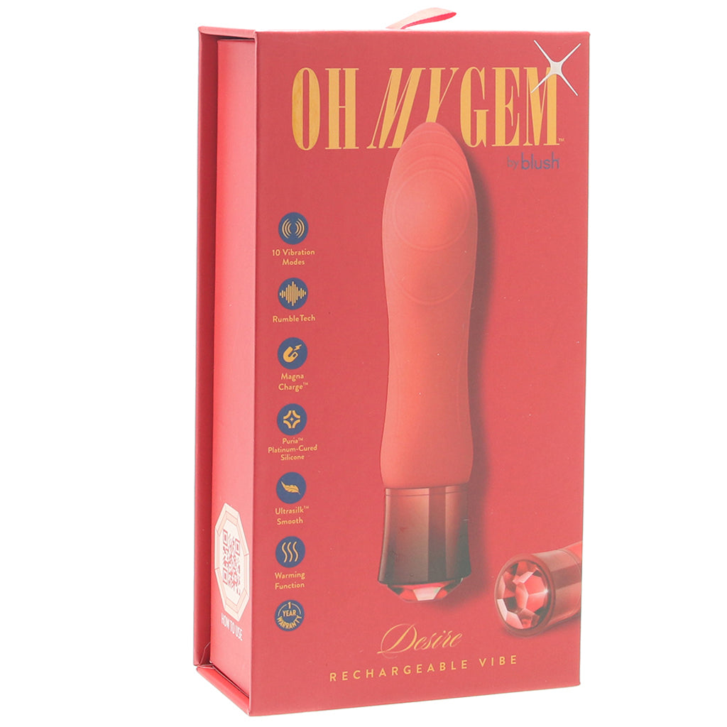 Oh My Gem Desire Vibe in Ruby Vibrators > Clitoral Stimulators - Tophatter Daily Deals