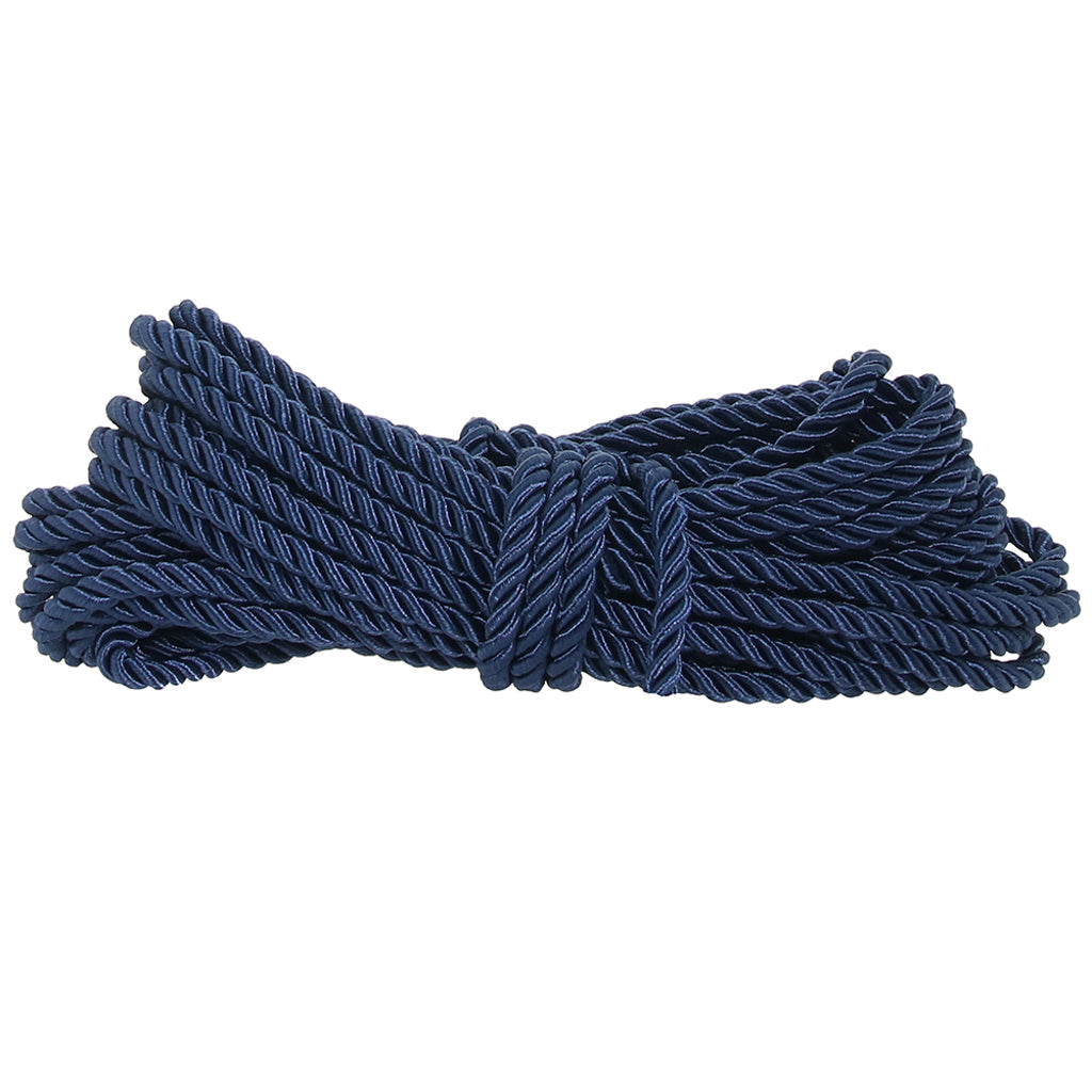 Ouch! 32.8'/10m Bondage Rope in Navy Blue - Tophatter's Adult Sex Toys Online Bondage and Fetish > Restraints - Tophatter Daily Deals