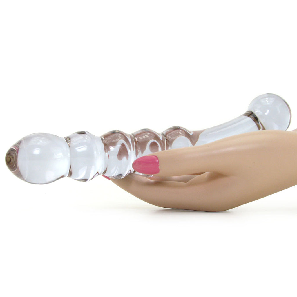 gläs Purple Rain Ribbed Glass Dildo Dildo Sex Toys > Pyrex Glass Dildos - Tophatter Daily Deals