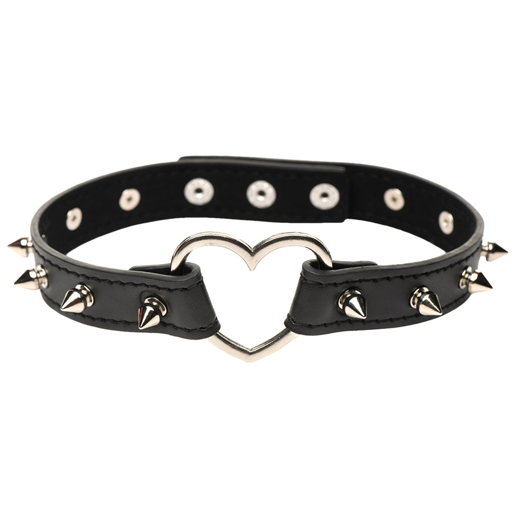 Master Series Spiked Heart Choker in Black Bondage and Fetish > Tools & Accessories - Tophatter Daily Deals