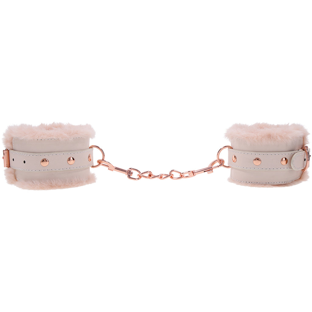 S&M Peaches 'n CreaMe Fur Handcuffs - Tophatter's Adult Products Bondage and Fetish > Wrist and Ankle Cuffs - Tophatter Daily Deals
