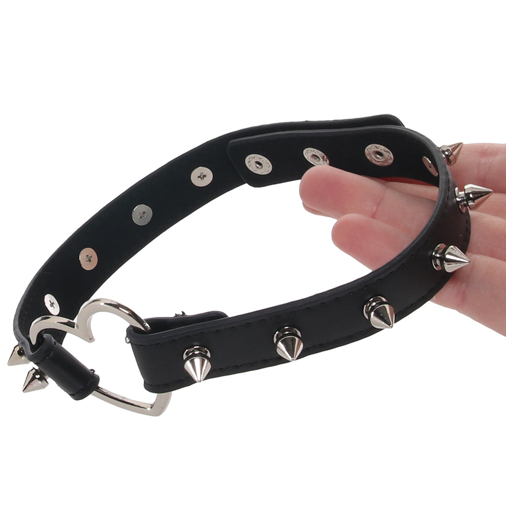 Master Series Spiked Heart Choker in Black Bondage and Fetish > Tools & Accessories - Tophatter Daily Deals
