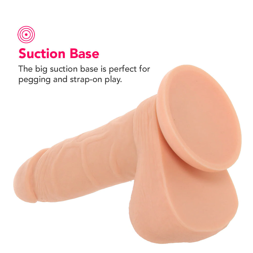 PinkCherry 7 Inch Light Silicone Ballsy Dildo - Tophatter's Adult Products Dildo Sex Toys > Realistic Dildos - Tophatter Daily Deals