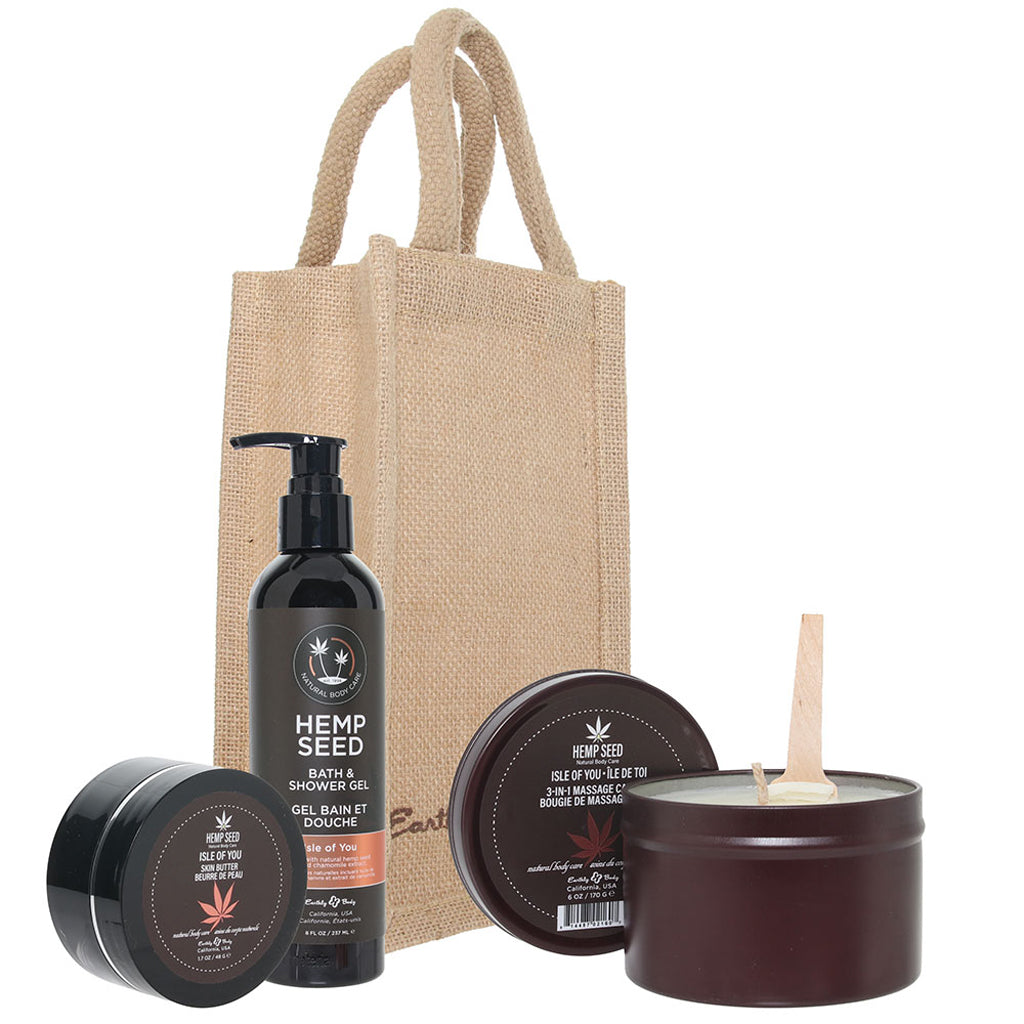 Hemp Seed Shower & Spa Gift Set in Isle of You Lubes and Lotions > Hair & Skincare - Tophatter Daily Deals