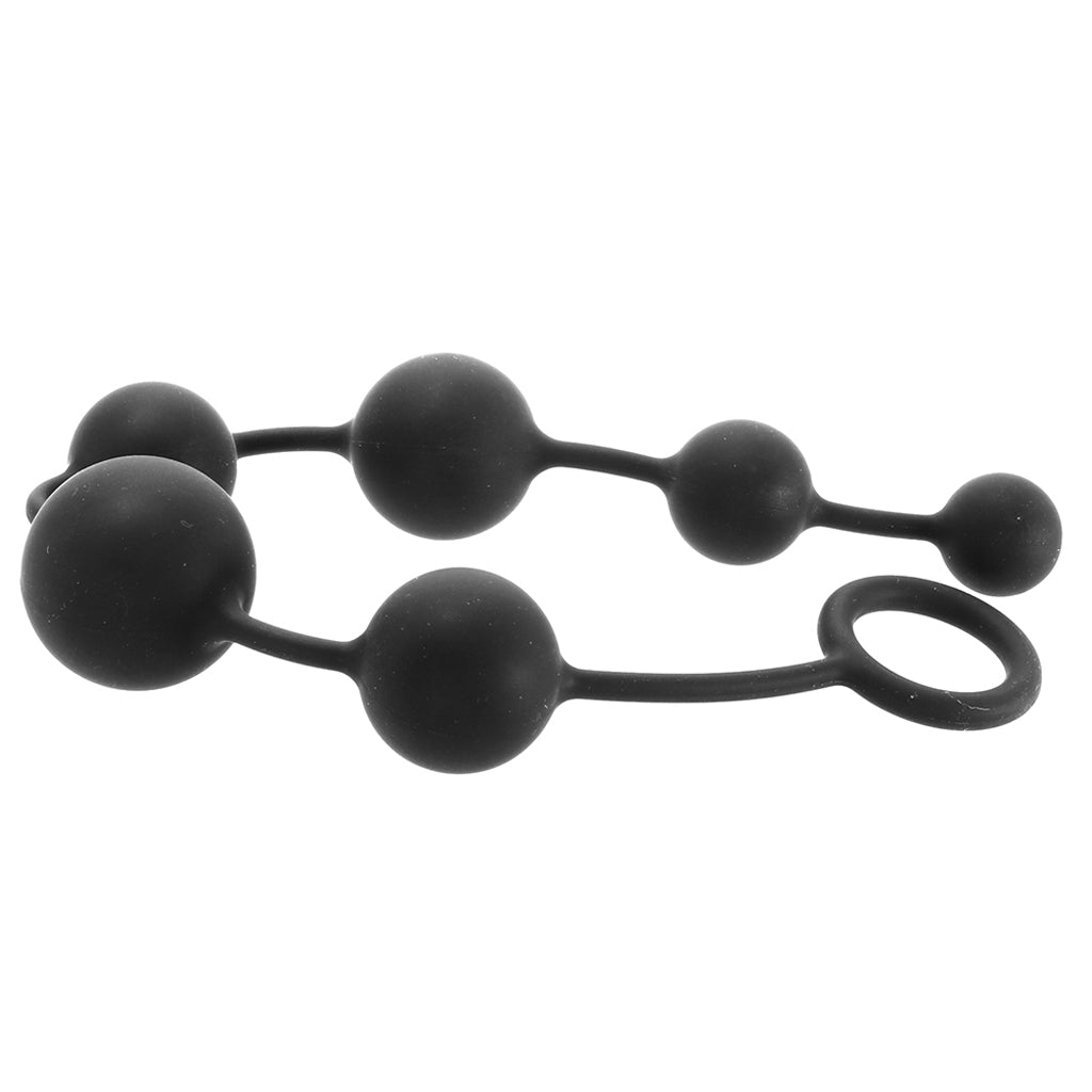 Anal Adventures Platinum Large Silicone Anal Beads - Tophatter's Adult Products Anal Sex Toys > Anal Beads - Tophatter Daily Deals