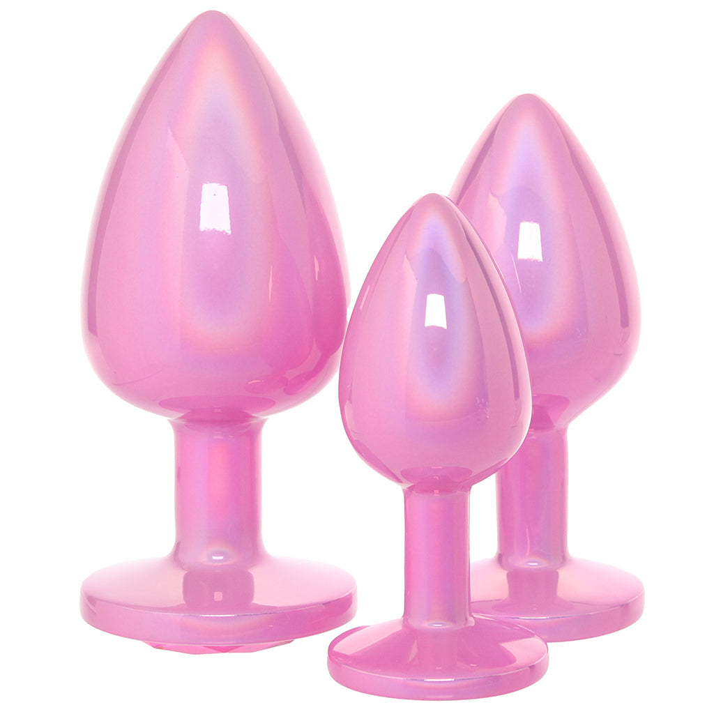 Ouch! Paris Collection Metal Anal Plug Set in Pink - Tophatter's Adult Sex Toys Online Anal Sex Toys > Butt Plugs - Tophatter Daily Deals