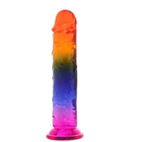 Crystal Jellies 7 Inch Classic Dildo in Rainbow Dildo Sex Toys > Realistic Dildos - Tophatter Daily Deals