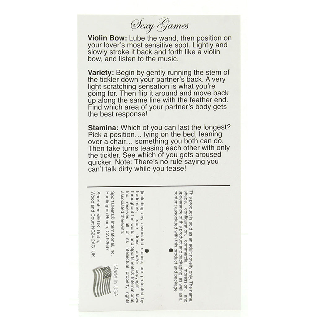 Starburst Feather Body Tickler in Red Bondage and Fetish > Tools & Accessories - Tophatter Daily Deals