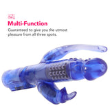 Delight Triple Orgasm Rabbit Vibe in Purple Vibrators > Rabbit Vibrators - Tophatter Daily Deals