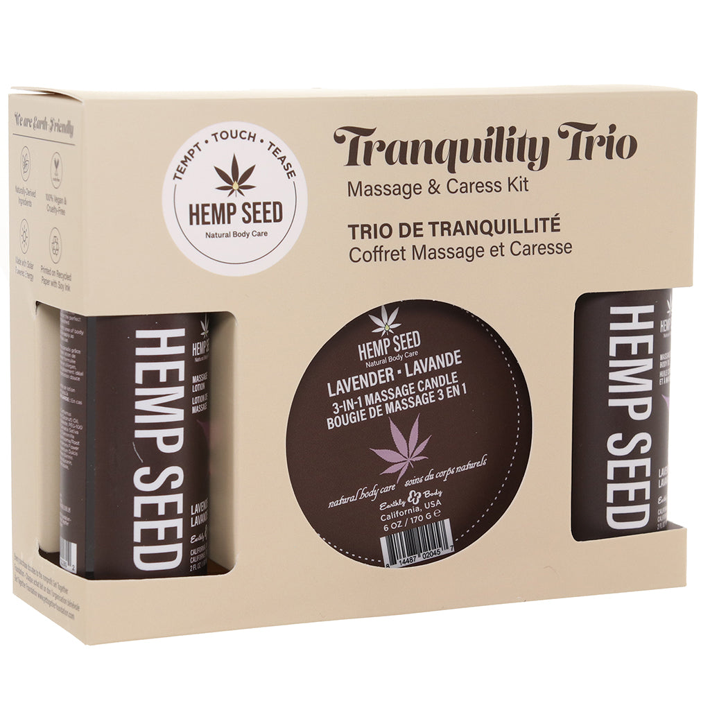Hemp Seed Tranquility Trio Massage Kit in Lavender Sensual Love > Massage - Tophatter Daily Deals