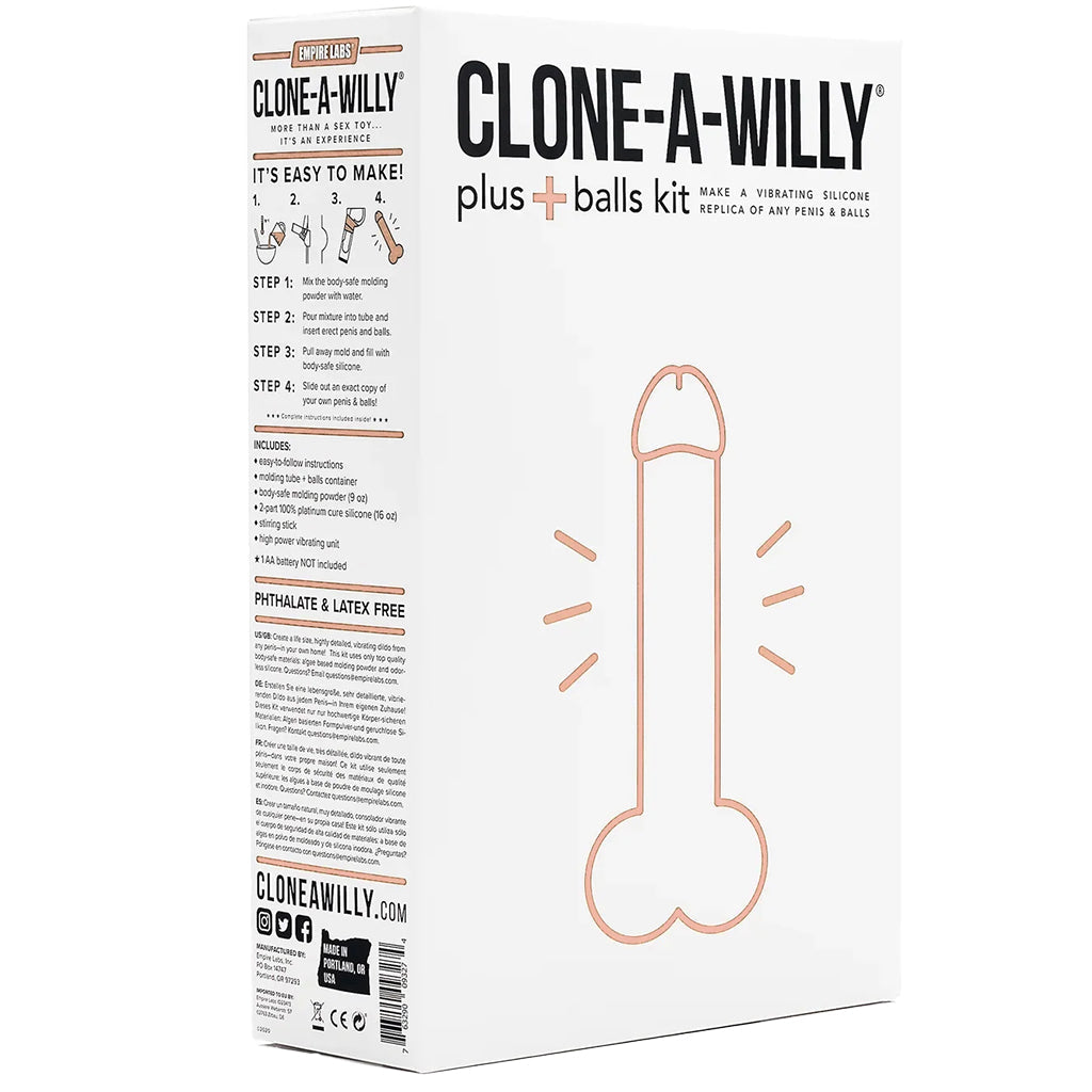 Clone-A-Willy & Balls Vibe Kit in Light Skin Tone Dildo Sex Toys > Realistic Dildos - Tophatter Daily Deals