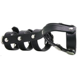Blue Line Triple Cock and Ball Strap with Leash Lead Bondage and Fetish > Cock and Ball Devices - Tophatter Daily Deals