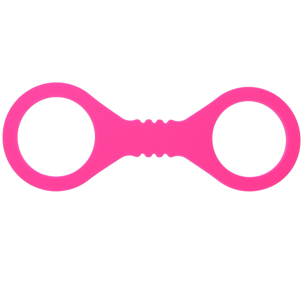 Sex & Mischief Hot Pink Silicone Cuffs in Small Bondage and Fetish > Wrist and Ankle Cuffs - Tophatter Daily Deals