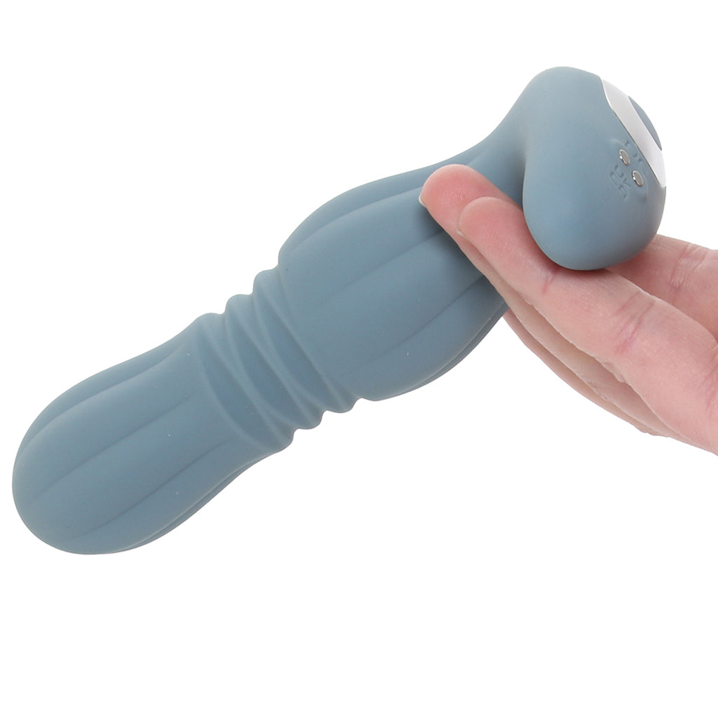 Renegade Gemini Thrusting Anal Plug with Remote in Grey - Tophatter's Vibrator Deals Online Anal Sex Toys > Anal Vibrators - Tophatter Daily Deals