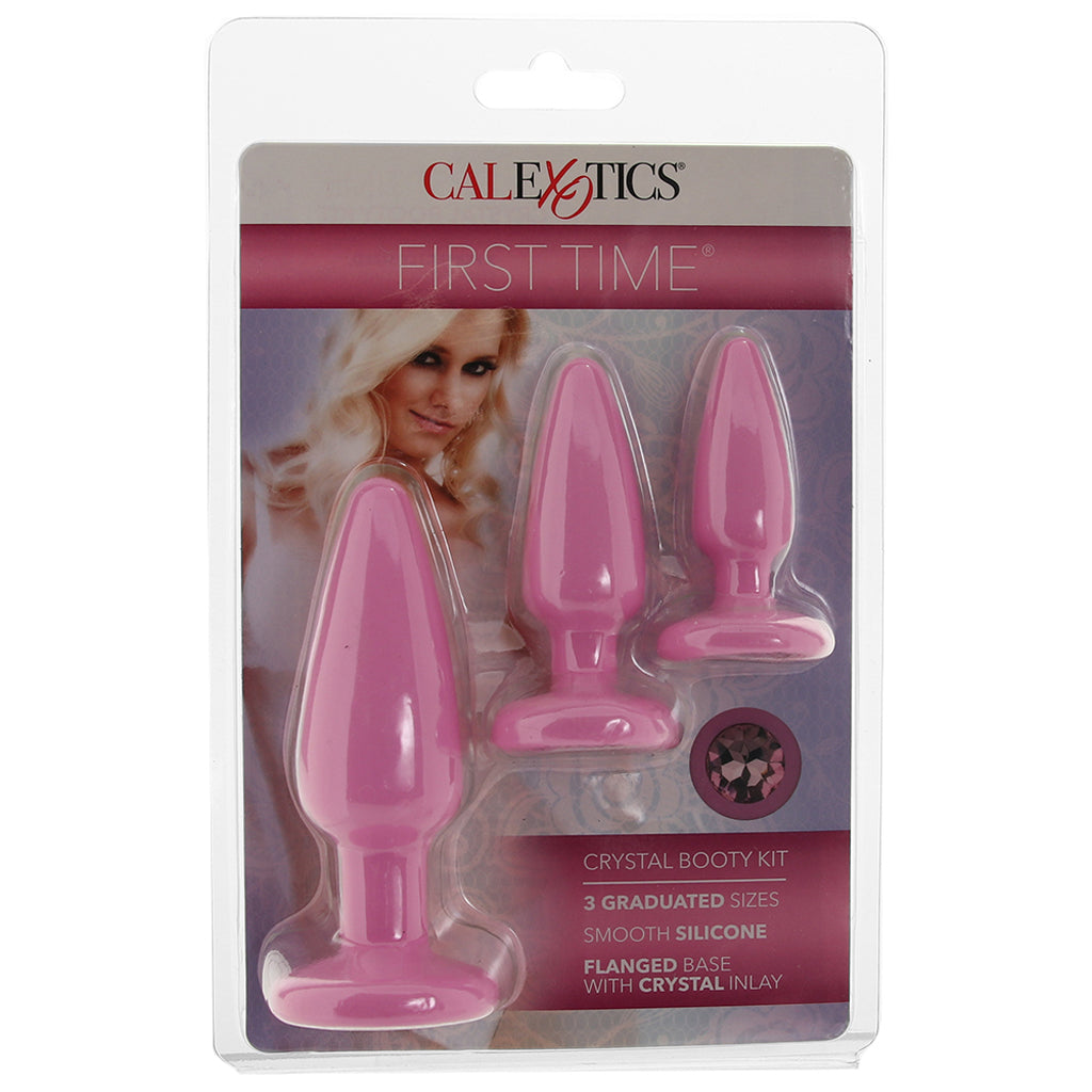 First Time Crystal Booty Anal Plug Set in Pink Anal Sex Toys > Butt Plugs - Tophatter Daily Deals