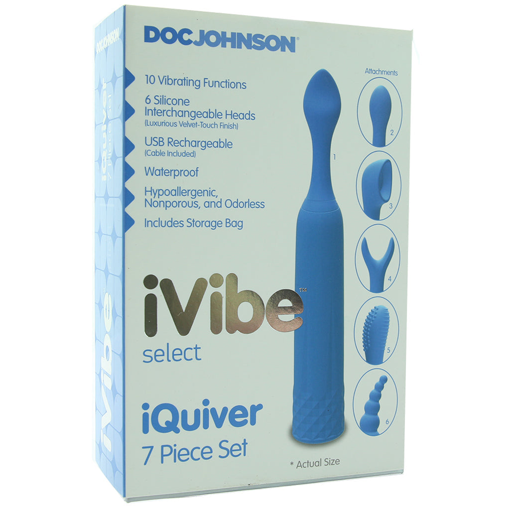 iVibe Select iQuiver 7 Piece Set in Periwinkle Blue Vibrators > Clitoral Stimulators - Tophatter Daily Deals