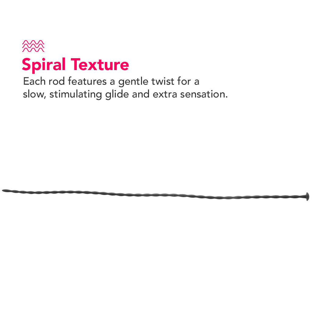 Ouch! Beginner Silicone Spiral Screw Sounding Set Bondage and Fetish > Cock and Ball Devices - Tophatter Daily Deals