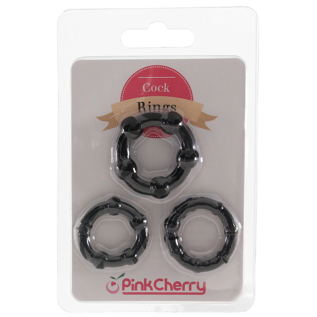 PinkCherry Cock Rings in Black Cock Rings - Tophatter Daily Deals