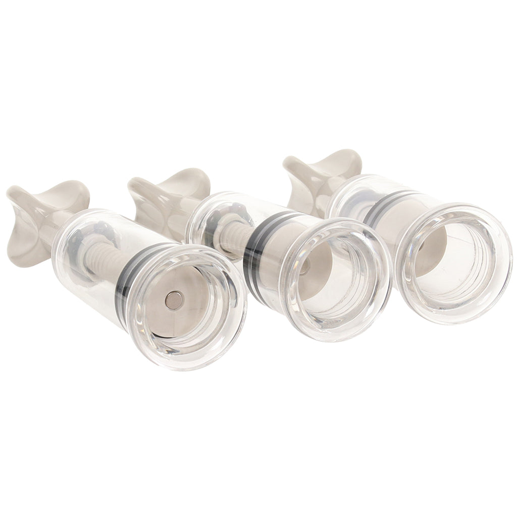 Size Matters MaxTwist Clit & Nipple Sucker Set in White - Tophatter's Adult Products Bondage and Fetish > Nipple Stimulators & Clamps - Tophatter Daily Deals
