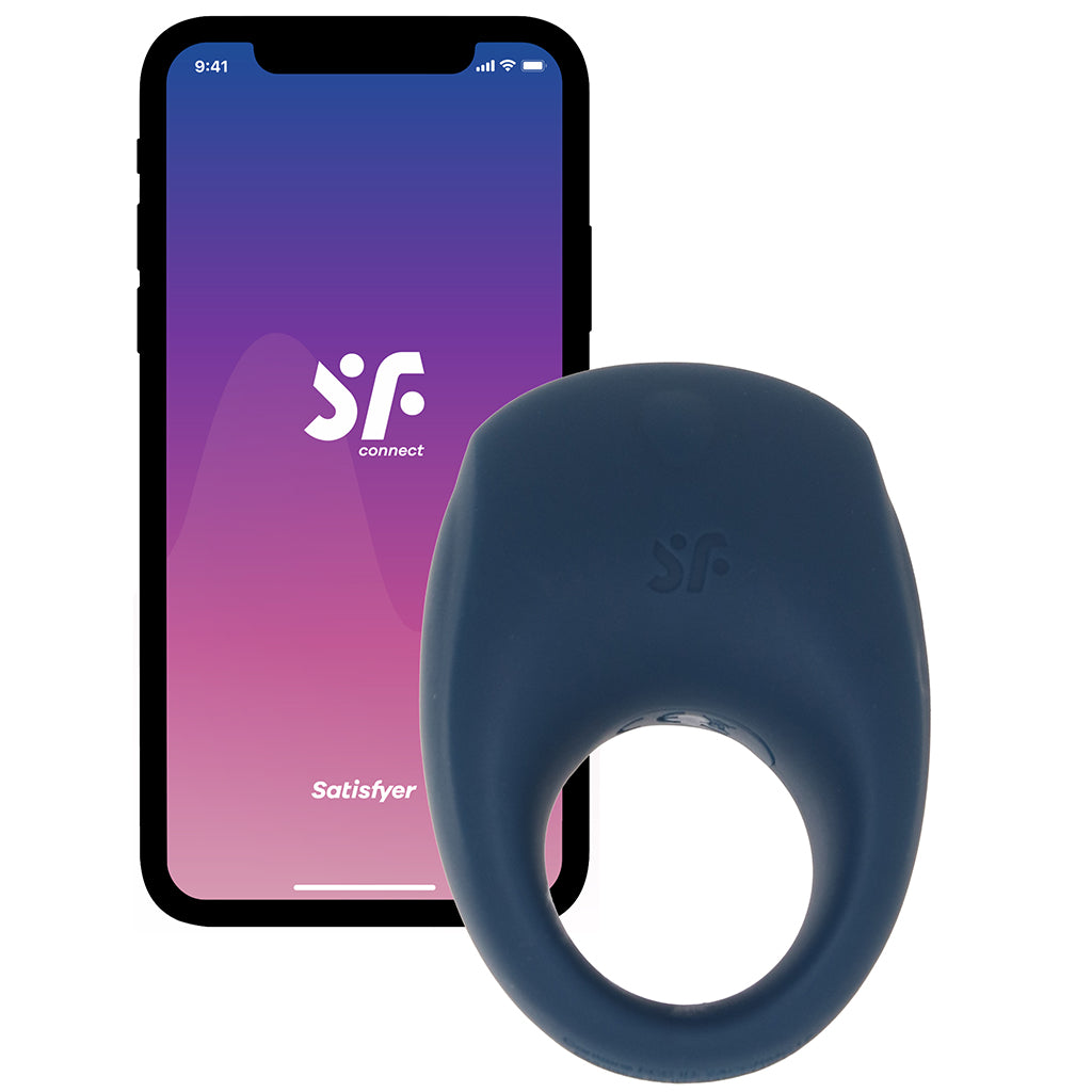 Satisfyer Strong One Ring Vibe in Blue Cock Rings - Tophatter Daily Deals
