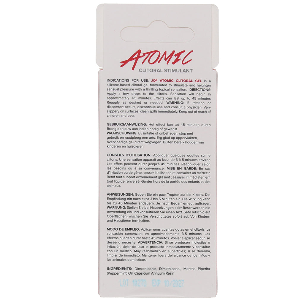 Atomic Clitoral Stimulant Gel in .34oz/10ml - Tophatter's Adult Products Lubes and Lotions > Female Enhancement - Tophatter Daily Deals