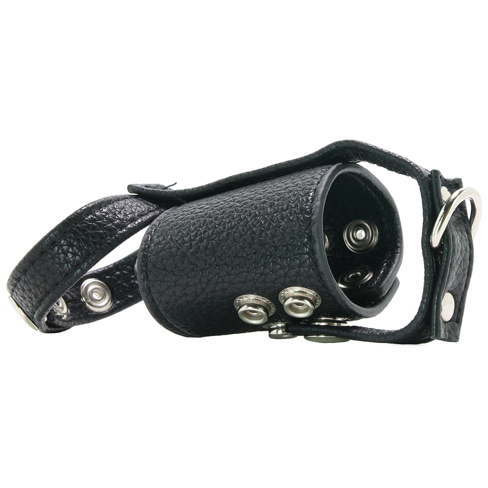 Blue Line Cock Ring with 2 Inch Ball Stretcher & Weight Rin Bondage and Fetish > Cock and Ball Devices - Tophatter Daily Deals