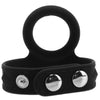 Blue Line Silicone Duo Snap Cock & Ball Ring Cock Rings - Tophatter Daily Deals