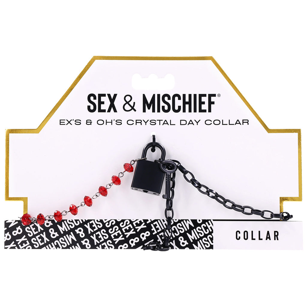 Ex's & Oh's Crystal Day Collar - Tophatter's Adult Sex Toys Online Bondage and Fetish > Leashes and Collars - Tophatter Daily Deals
